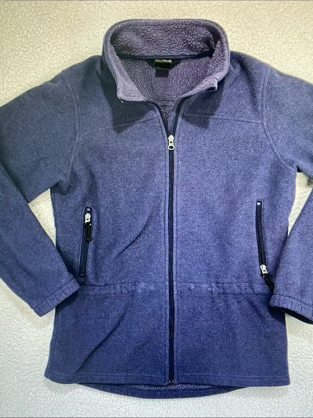 L.L. Bean Navy Sherpa Fleece Jacket